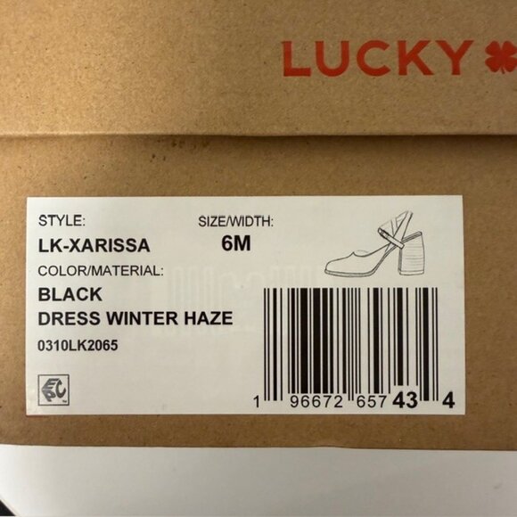 New in Box Lucky Brand Xarissa Quarter Strap Pump black size 6 - Picture 3 of 4